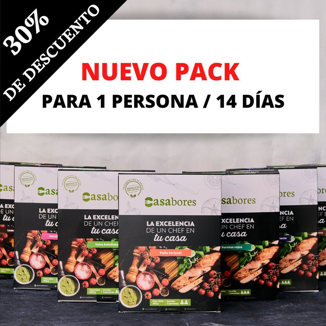 Pack #1 para 1 persona - Proteínas para 14 días con 30% de descuento!